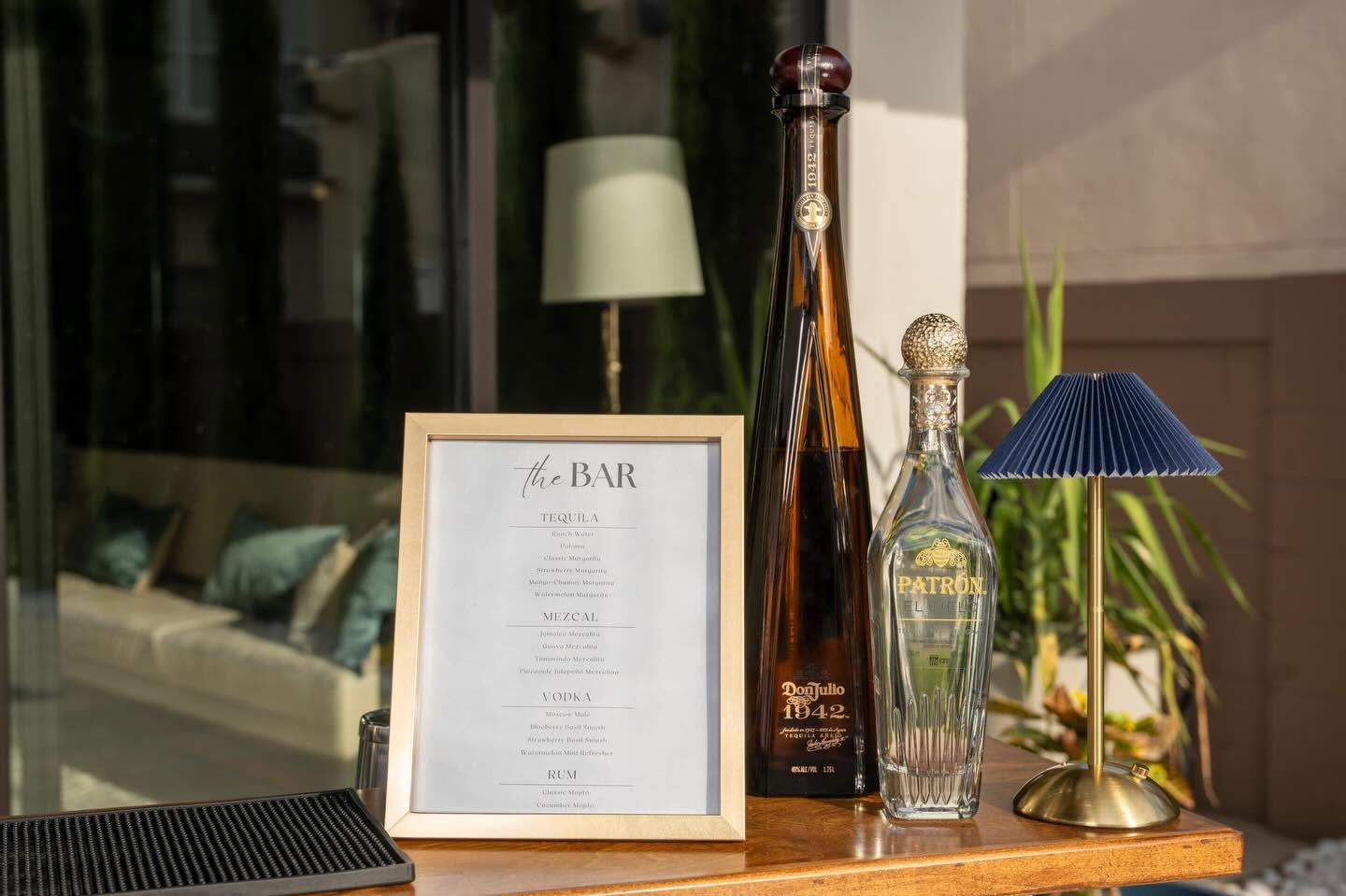 Poolside custom drink menu by La Mezcla